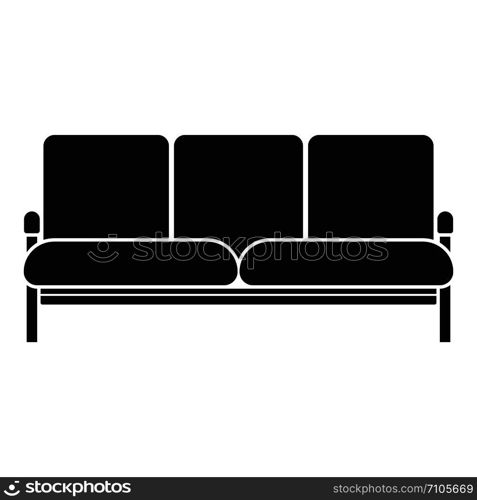 Retro sofa icon. Simple illustration of retro sofa vector icon for web design isolated on white background. Retro sofa icon, simple style