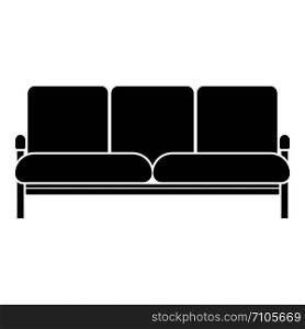 Retro sofa icon. Simple illustration of retro sofa vector icon for web design isolated on white background. Retro sofa icon, simple style