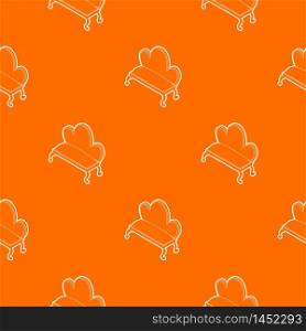 Retro sofa pattern vector orange for any web design best. Retro sofa pattern vector orange