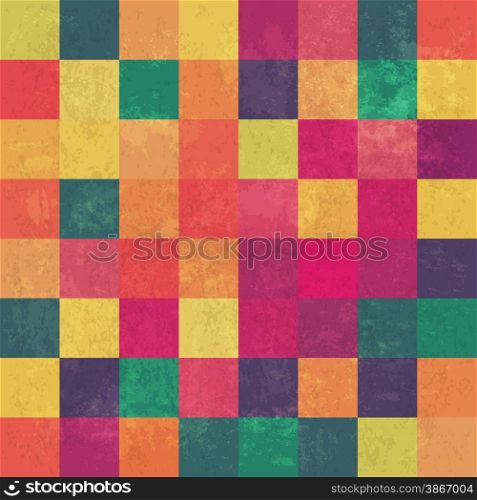 Retro squary colorful vintage vector background