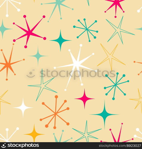 Retro starry pattern vector image