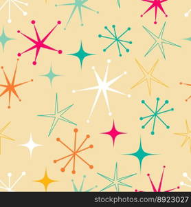 Retro starry pattern vector image
