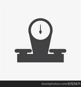 retro-store scales icon . Flat modern style vector illustration
