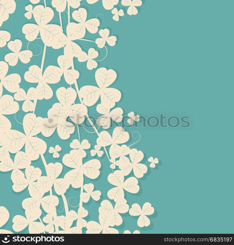 Retro style clover card with copy space