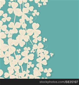 Retro style clover card with copy space