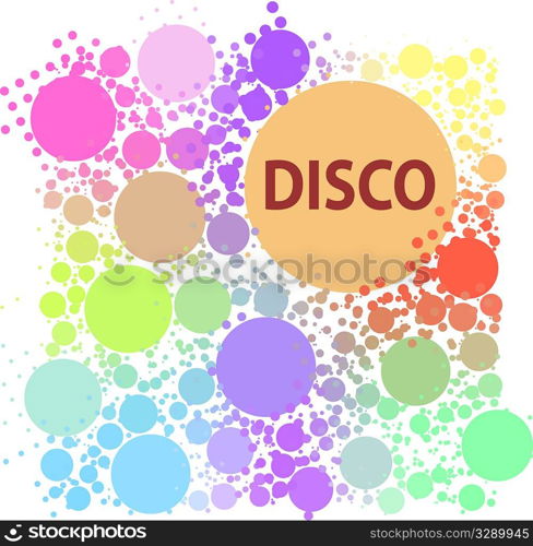 retro style flyer for disco paty - colorful abstract background