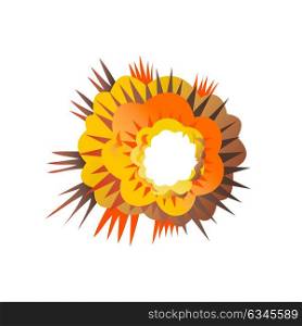 Retro style illustration of a bomb explosion exploding on isolated background.. Bomb Explosion Retro