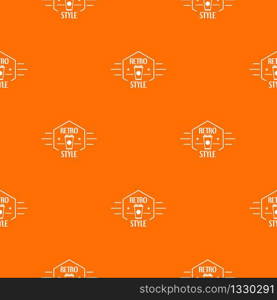 Retro style pattern vector orange for any web design best. Retro style pattern vector orange