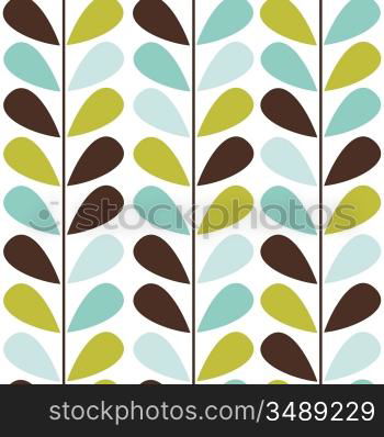 Retro style, seamless leaf pattern