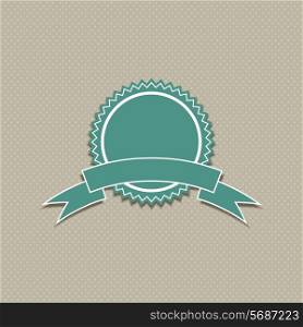 Retro styled polka dot background with quality assurance emblem