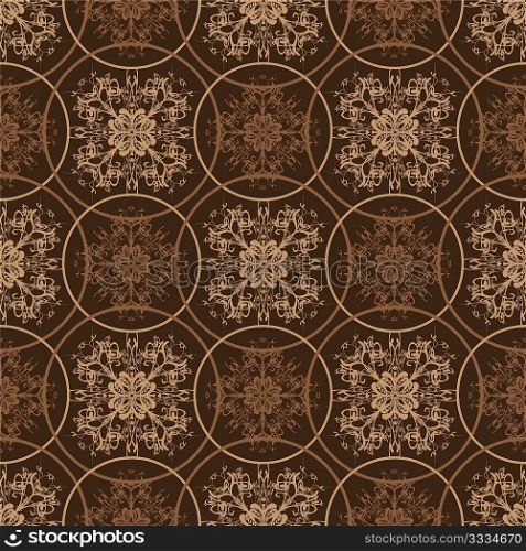 Retro styled seventies wallpaper seamless fit background pattern