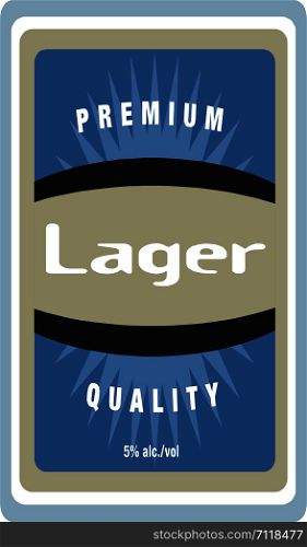 Retro styled vector label of premium lager quality. Good as a template of advertisement.