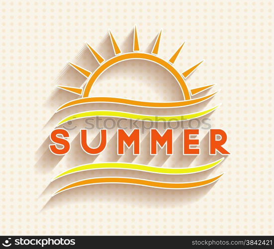 Retro summer holidays labels and signs Vector illustration design elements.