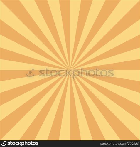 Retro sun rays background in orange color. Eps10. Retro sun rays background in orange color