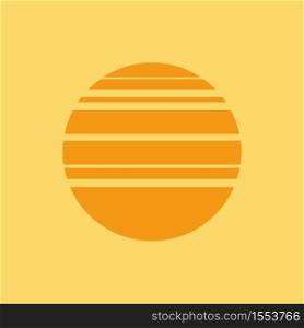 Retro sunset 80s-90s. Vector illustration sunset poster yellow futuristic background. Vector illustration EPS 10.. Retro sunset 80s-90s. Vector illustration sunset poster yellow futuristic background.