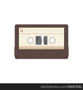 retro tape cassette, isolated on white background