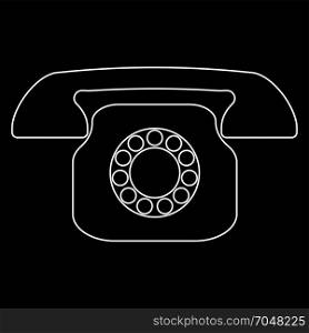 Retro telephone icon .