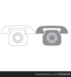 Retro telephone icon .