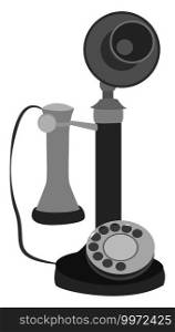 Retro telephone, illustration, vector on white background
