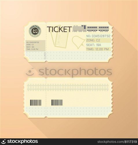 Retro Train Ticket Card Classic design