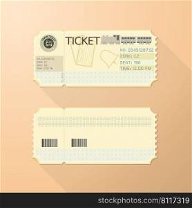 Retro Train Ticket Card Classic design