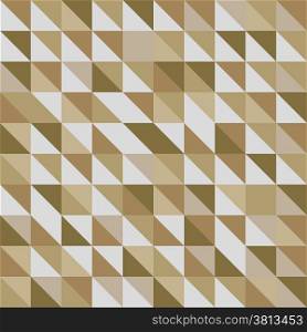Retro triangle pattern with brown background, stock vector