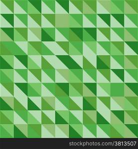 Retro triangle pattern with green background, stock vector
