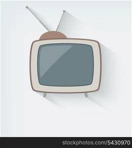 Retro tv icon. Flat syle