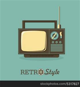 Retro TV. Vector illustration, logo.