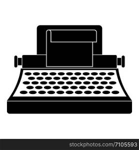 Retro typewriter icon. Simple illustration of retro typewriter vector icon for web design isolated on white background. Retro typewriter icon, simple style