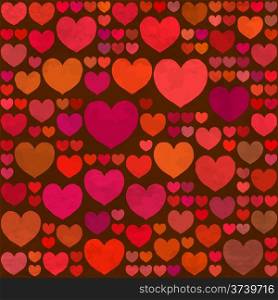 Retro Valentines Day seamless pattern with hearts