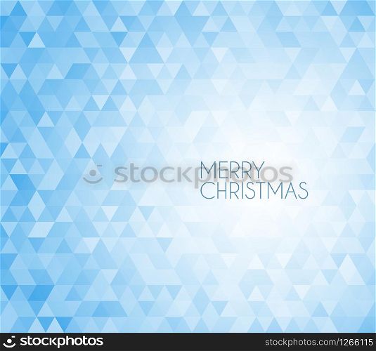 retro vector Christmas background made from blue triangles