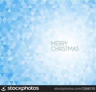 retro vector Christmas background made from blue triangles