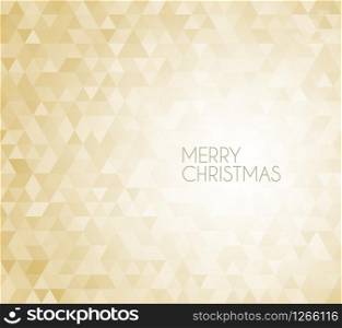 retro vector Christmas background made from golden triangles