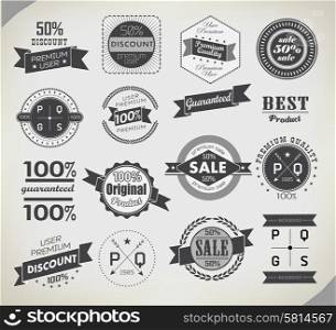 Retro vector label can be used for invitation, congratulation or website layout vector
