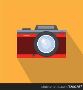 Retro, vintage camera, flat style design. Photo shooting. Vector illustration. Retro camera, vintage camera, flat style design. Old photo camera. Photo shooting. Vector illustration