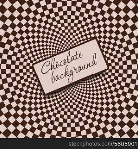 Retro vintage grunge hypnotic CHOCOLATE background.vector illustration