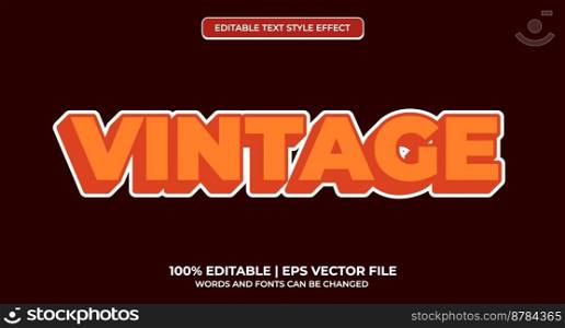 Retro, vintage text effect, editable 70s and 80s text style. Editable text effect