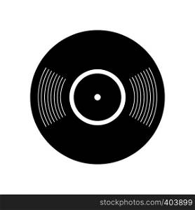 Retro vinyl record icon. Simple symbol on a white background . Retro vinyl record icon