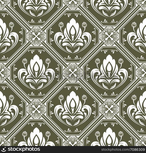 retro wallpaper or ancient background with beautiful filigree , antique stylish texture and vintage graphic design for seamless pattern backdrop, vector illustration