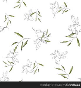 Retro wild seamless floral pattern. Vintage background blooming realistic isolated flower print. Hand drawn vector illustration.