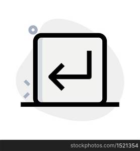 Return arrow function key in computer keyboard