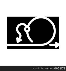 return back glyph icon vector. return back sign. isolated contour symbol black illustration. return back glyph icon vector illustration