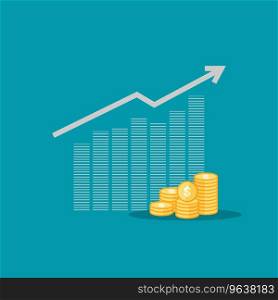 Return on investment roi concept business growth Vector Image