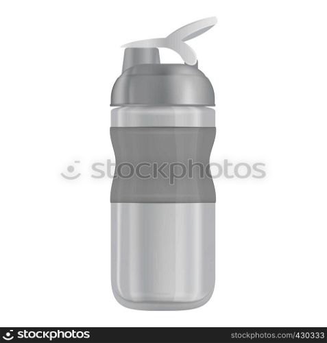 Reusable water bottle i mockup. Realistic illustration of reusable water bottle i vector mockup for web. Reusable water bottle i mockup, realistic style