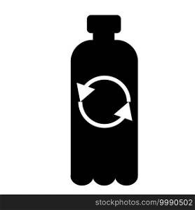 reuse bottle icon on white background. flat style. recycle bottle sign. reusable glass bottle symbol.
