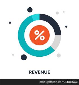 revenue. Abstract vector illustration of revenue flat design concept.