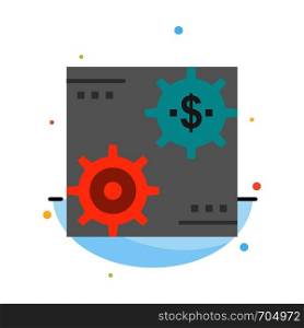 Revenue, Capital, Earnings, Make, Making, Money, Profit Abstract Flat Color Icon Template