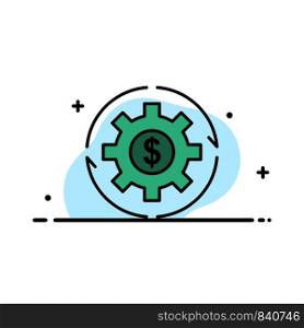 Revenue, Capital, Earnings, Make, Making, Money, Profit Business Flat Line Filled Icon Vector Banner Template