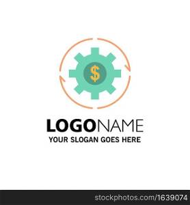 Revenue, Capital, Earnings, Make, Making, Money, Profit Business Logo Template. Flat Color